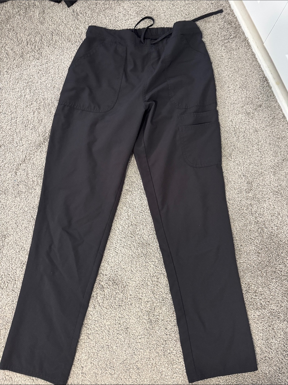 Straight Leg Black scrub pants